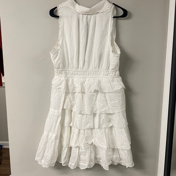 NWT Anthropologie Collared Halter Tiered Ruffled Mini Dress - Picture 8 of 11